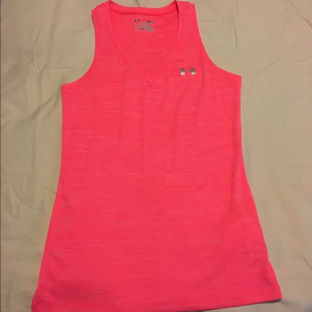 Hot pink-orange workout tank
